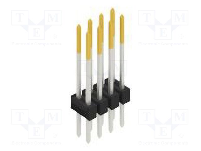 Connector: pin strips; pin header; male; PIN: 8; 2.54mm; THT; 2x4