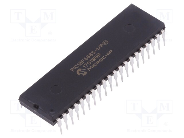 PIC microcontroller; Memory: 96kB; SRAM: 3328B; EEPROM: 1024B; SMD