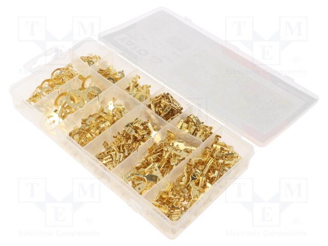 Kit: connectors; crimped; for cable; non-insulated; 750pcs.