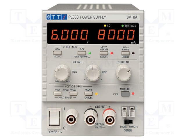 Power supply: laboratory; Channels: 1; 0÷6VDC; 0÷8A; Plug: EU,UK