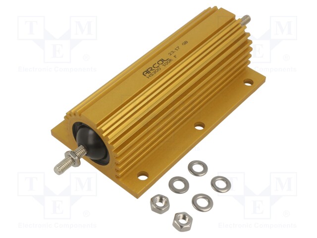 Resistor: wire-wound; with heatsink; screw; 100Ω; 300W; ±1%