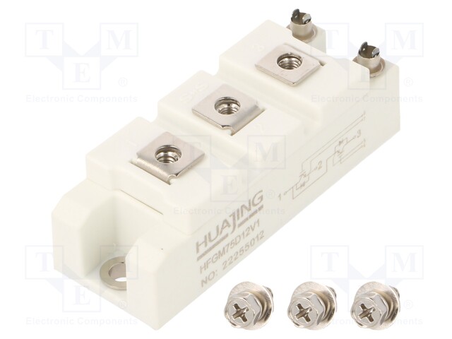 Module: IGBT; transistor/transistor; IGBT half-bridge; Ic: 75A; V1