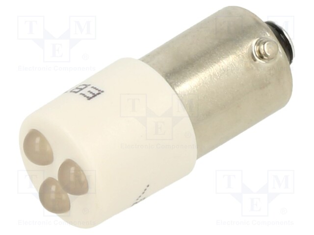 Indicator: LED; BA9S,T10; white; plastic; 24VAC; 24VDC; -20÷60°C