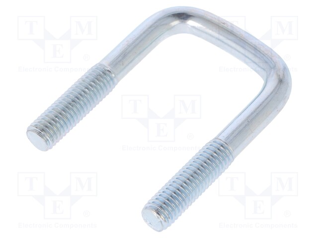 U-bolt; C; steel; zinc; Thread len: 25mm; Int.width: 28mm; H: 58mm