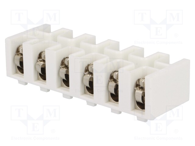 Terminal block; screw terminal; ways: 6; 16mm2; terminals: 12; 500V