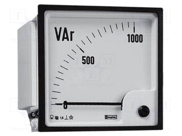 Meter: panel; analogue; 0÷1.1VAR; Iin: 1A; Class: 1,5; 50÷60Hz; panel