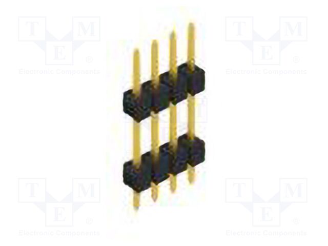 Connector: pin strips; pin header; male; PIN: 4; 2.54mm; THT; 1x4