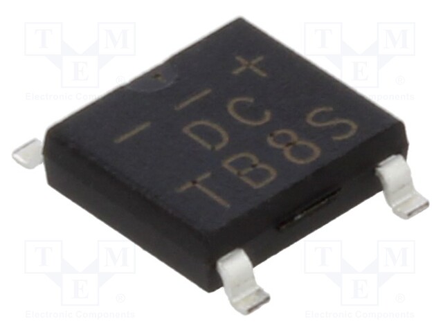 Bridge rectifier: single-phase; 800V; If: 1A; Ifsm: 30A; ABS; SMT