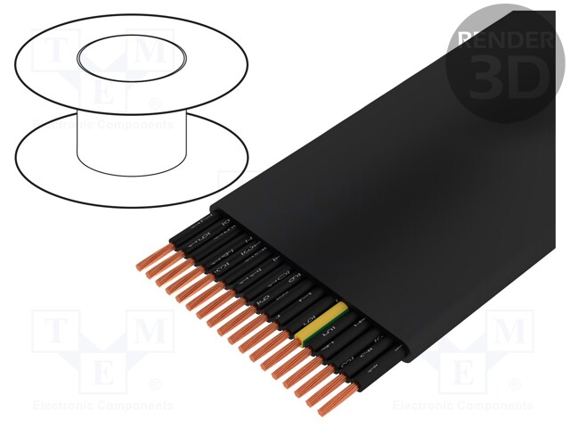 Wire; H05VVH6-F; 24G0,75mm2; unshielded; 300/500V; Cu; stranded