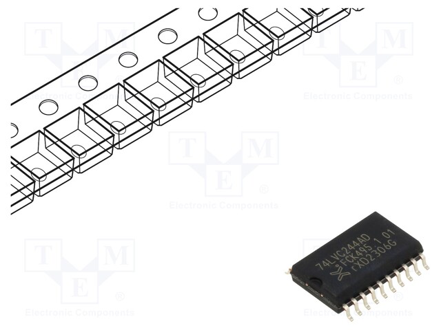 IC: digital; buffer,non-inverting,line driver; Ch: 8; CMOS,TTL