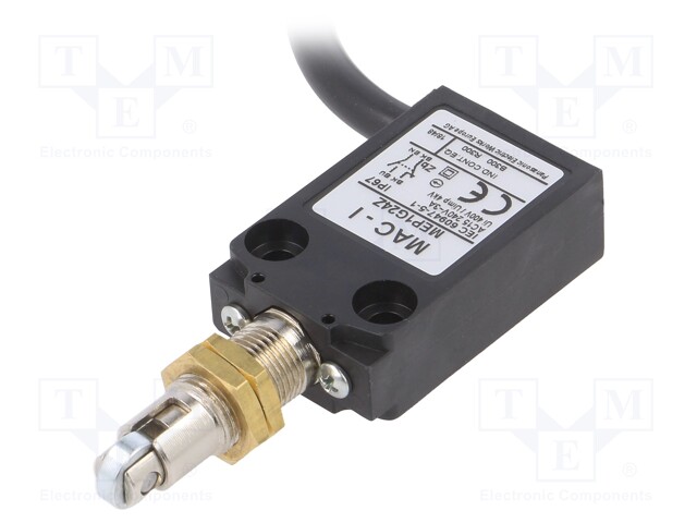 Limit switch; plunger with metal roller Ø10,4mm; NO + NC; 5A