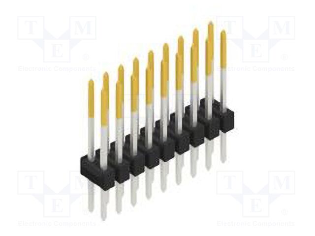 Connector: pin strips; pin header; male; PIN: 18; 2.54mm; THT; 2x9