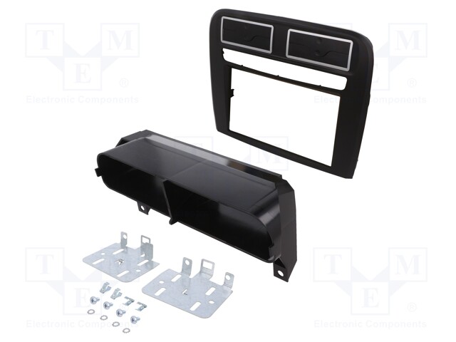 Radio mounting frame; Fiat; 2 DIN; black