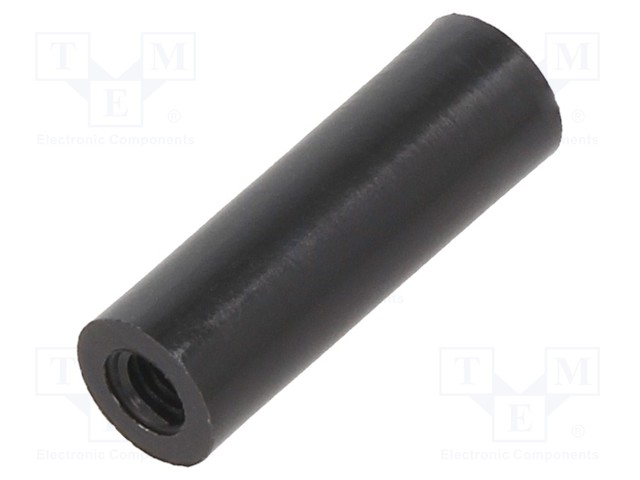 Spacer sleeve; cylindrical; polyamide; M3; L: 18mm; Øout: 6mm