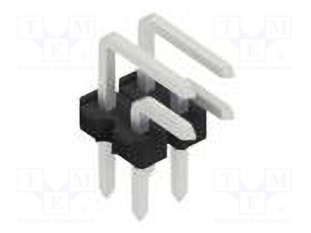 Connector: pin strips; pin header; male; PIN: 4; 2.54mm; THT; 2x2