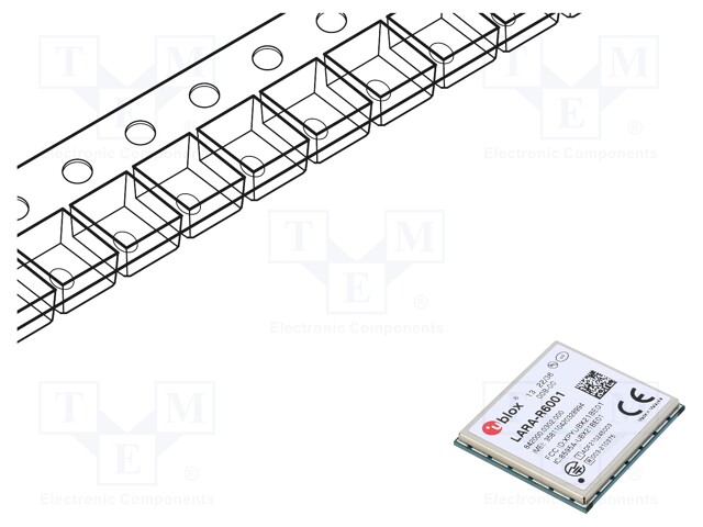 Module: LTE; Down: 10Mbps; Up: 5Mbps; LARA-R6; SMD; 24x26x2.6mm