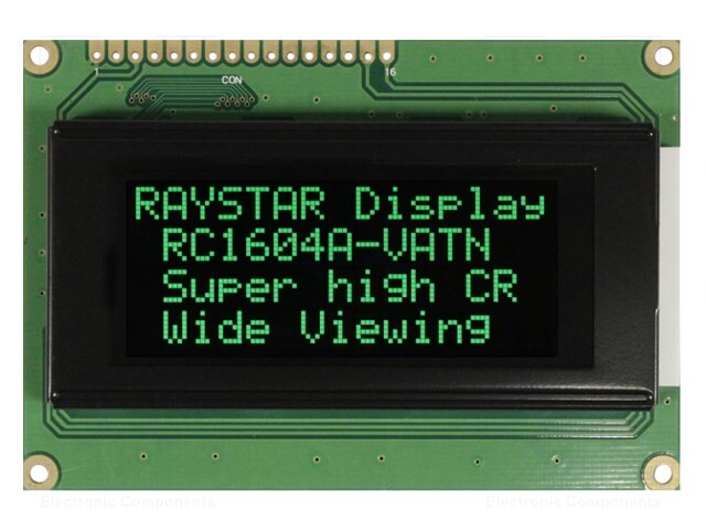 Display: LCD; alphanumeric; VA Negative; 16x4; 87x60x13.6mm; LED