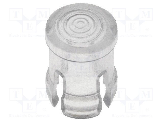 LED lens; round; transparent; lowprofile; 3mm