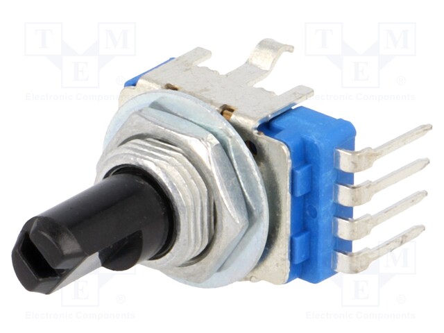 Potentiometer: shaft; single turn; 50kΩ; 50mW; ±20%; THT; 6mm; 20VDC