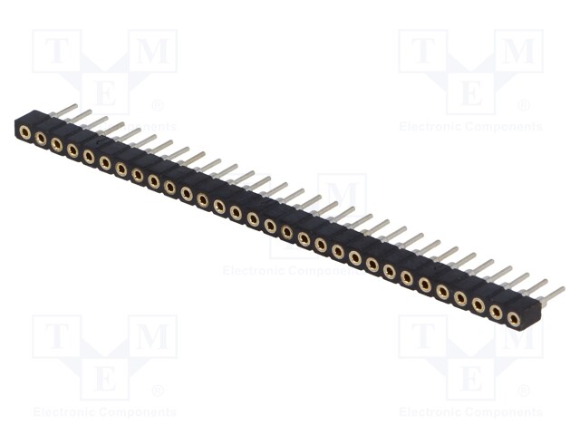 Socket; pin strips; female; PIN: 30; turned contacts,low profile