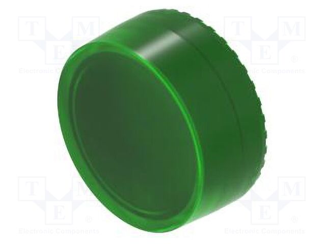 Actuator lens; OptoHiT; green; plastic; Ø23.7mm