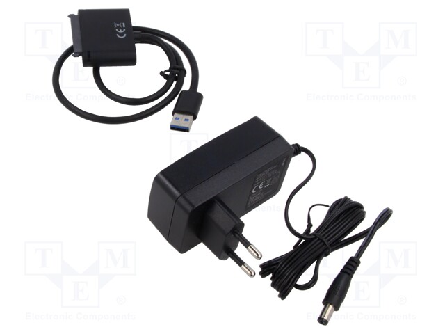 USB to SATA adapter; SATA plug,USB A plug; 0.5m; 5Gbps