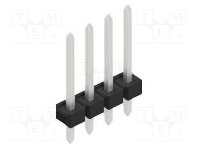 Connector: pin strips; pin header; male; PIN: 4; 2.54mm; THT; 1x4