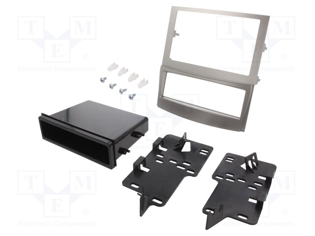 Radio mounting frame; Subaru; 2 DIN; silver