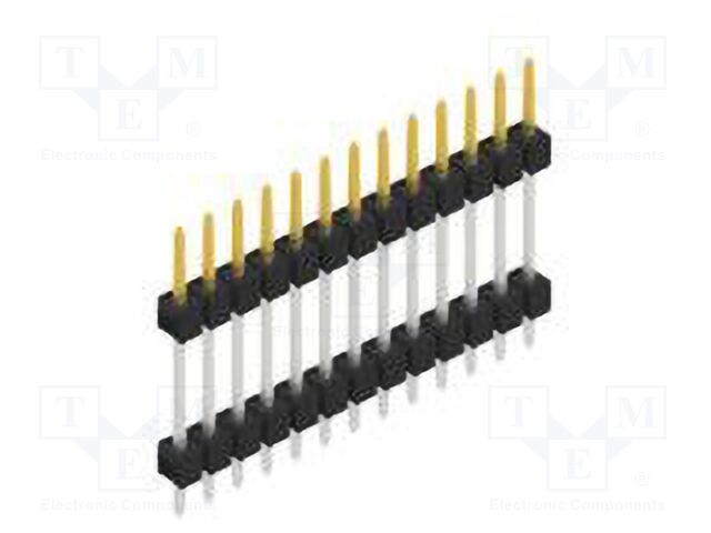 Connector: pin strips; pin header; male; PIN: 13; 2.54mm; THT; 1x13