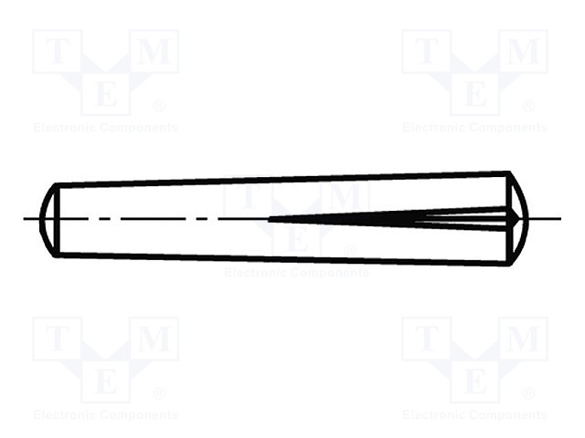 Cone stud; steel; BN: 883; Ø: 2mm; L: 16mm; DIN: 1472; ISO: 8745