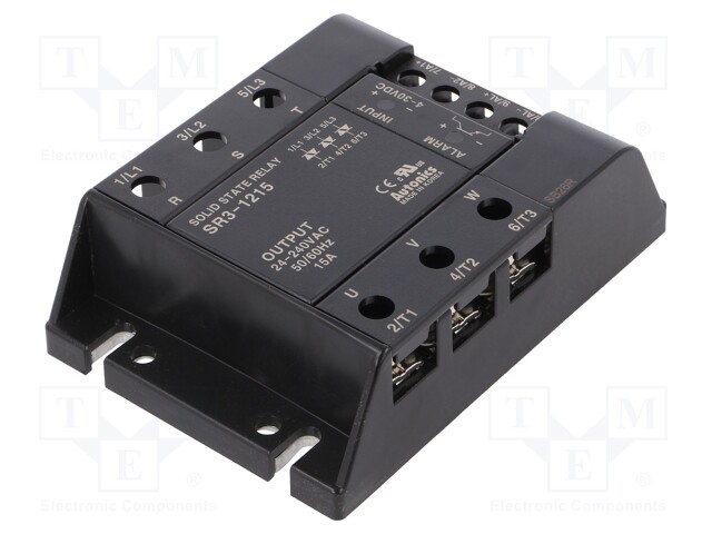 Relay: solid state; Ucntrl: 4÷30VDC; 15A; 24÷240VAC; 3-phase