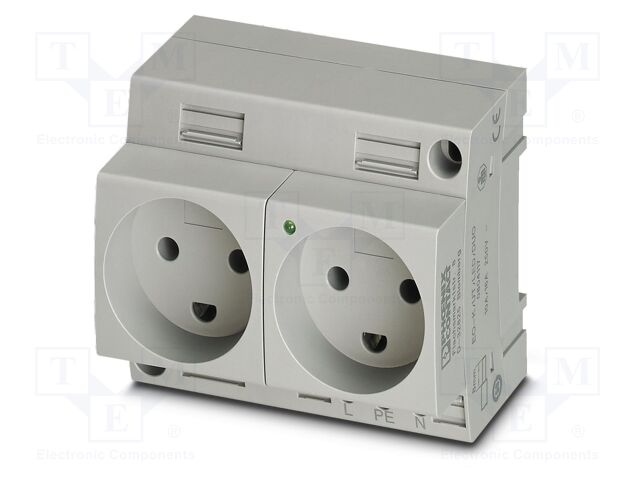 Connector: AC supply; socket; female; 16A; PIN: 3; screw terminal