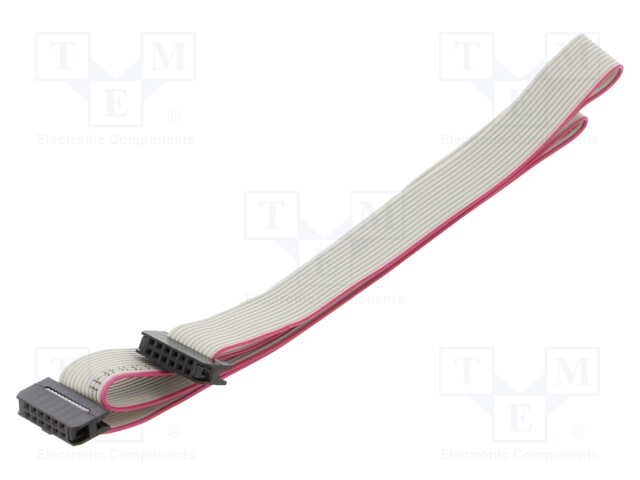 Ribbon cable with IDC connectors; 12x28AWG; Cable ph: 1mm; 0.6m