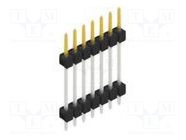 Connector: pin strips; pin header; male; PIN: 7; 2.54mm; THT; 1x7