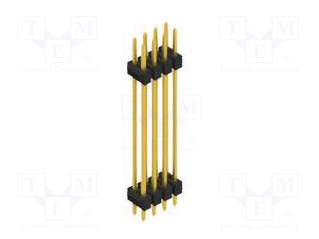 Connector: pin strips; pin header; male; PIN: 8; 2.54mm; THT; 2x4