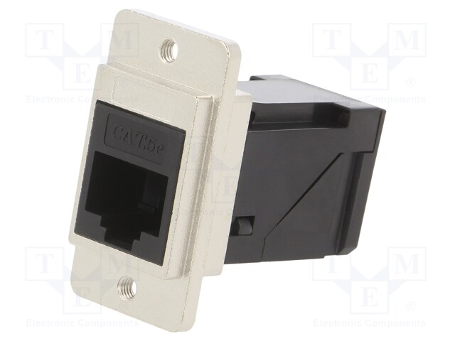 Coupler; DUALSLIM; Cat: 5e; Layout: 8p8c; RJ45 socket,both sides