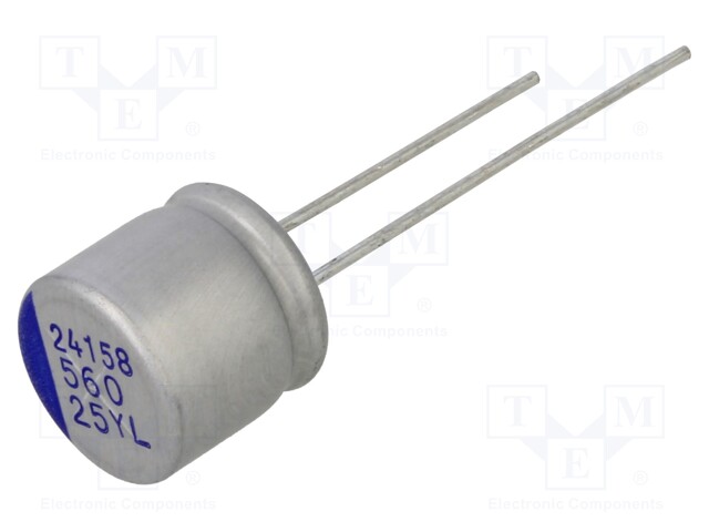 Capacitor: hybrid; THT; -55÷125°C; Body dim: Ø10x9.5mm; 560uF; ±20%