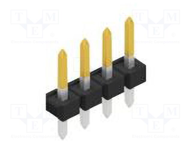 Connector: pin strips; pin header; male; PIN: 4; 2.54mm; THT; 1x4