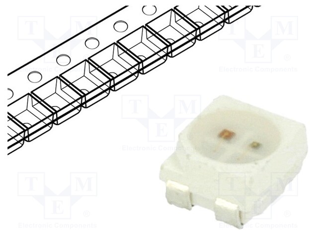 IR transmitter; 3528,PLCC4; 830-870nm; transparent; 10mW; 120°