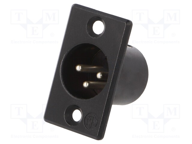 Connector: XLR; socket; male; Plating: silver plated; 50V; -30÷80°C