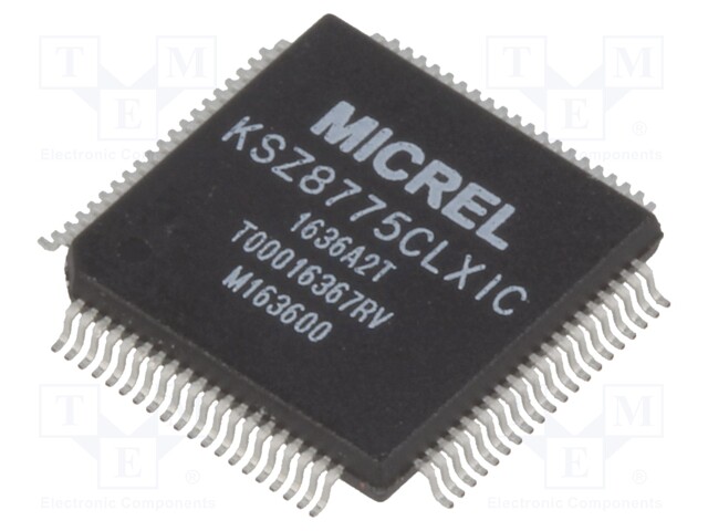 IC: ethernet switch; 10/100Base-T; MDC,MDI,MDI-X,MDIO,MII,RMII