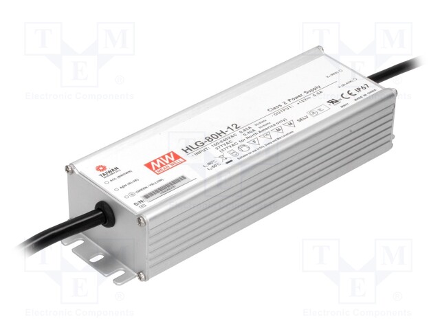 Power supply: switched-mode; LED; 81W; 30VDC; 2.7A; 90÷305VAC; IP67