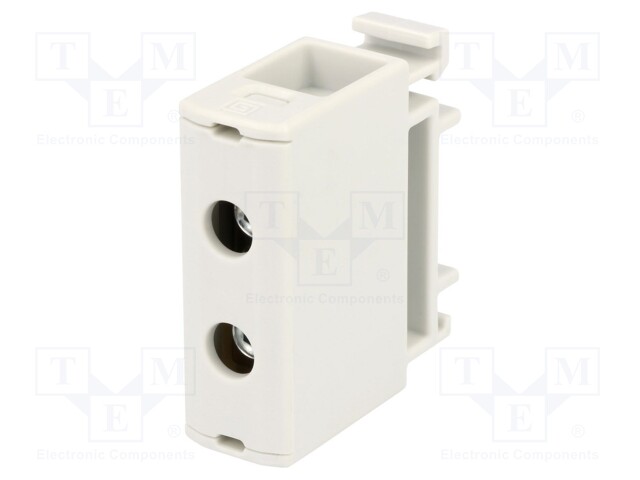 Splice terminal: rail; 2.5÷35mm2; ways: 1; terminals: 2; grey; TS35
