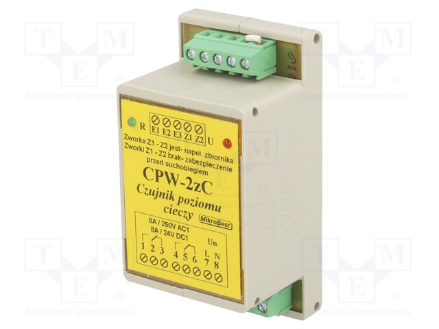 Module: level monitoring relay; conductive fluid level; DIN