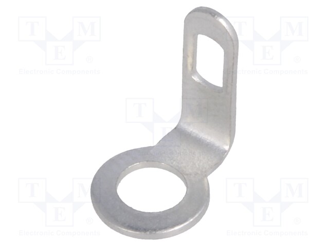 Solder lug terminal; 0.5mm; M3; Ø: 3.2mm; screw; angled 90°