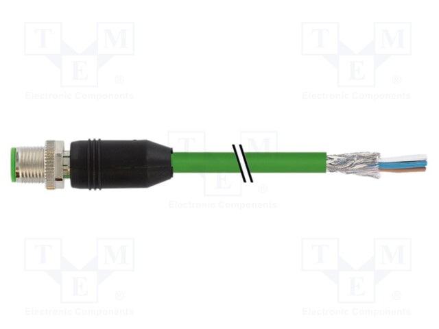 Connection lead; male; IP67; 60VDC; 4A; 3m; Series: 7000; PIN: 4; plug