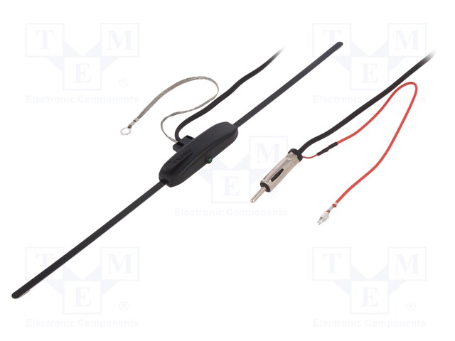 Antenna; inner; AM,FM; universal,with amplifier; 2.4m; 12VDC