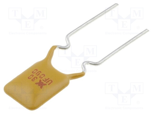 Fuse: PTC polymer; 0.9A; 7,4x12,2mm; Pitch: 5mm