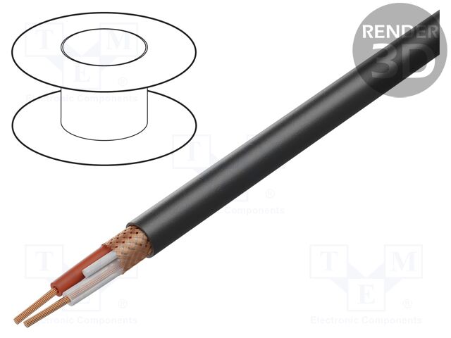 Wire: loudspeaker cable; BiTsound®; 2x0.23mm2; stranded; Cu; black