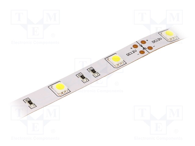 LED tape; white cold; LED/m: 30; SMD; 5050; 12V; W: 14.36mm; 120°